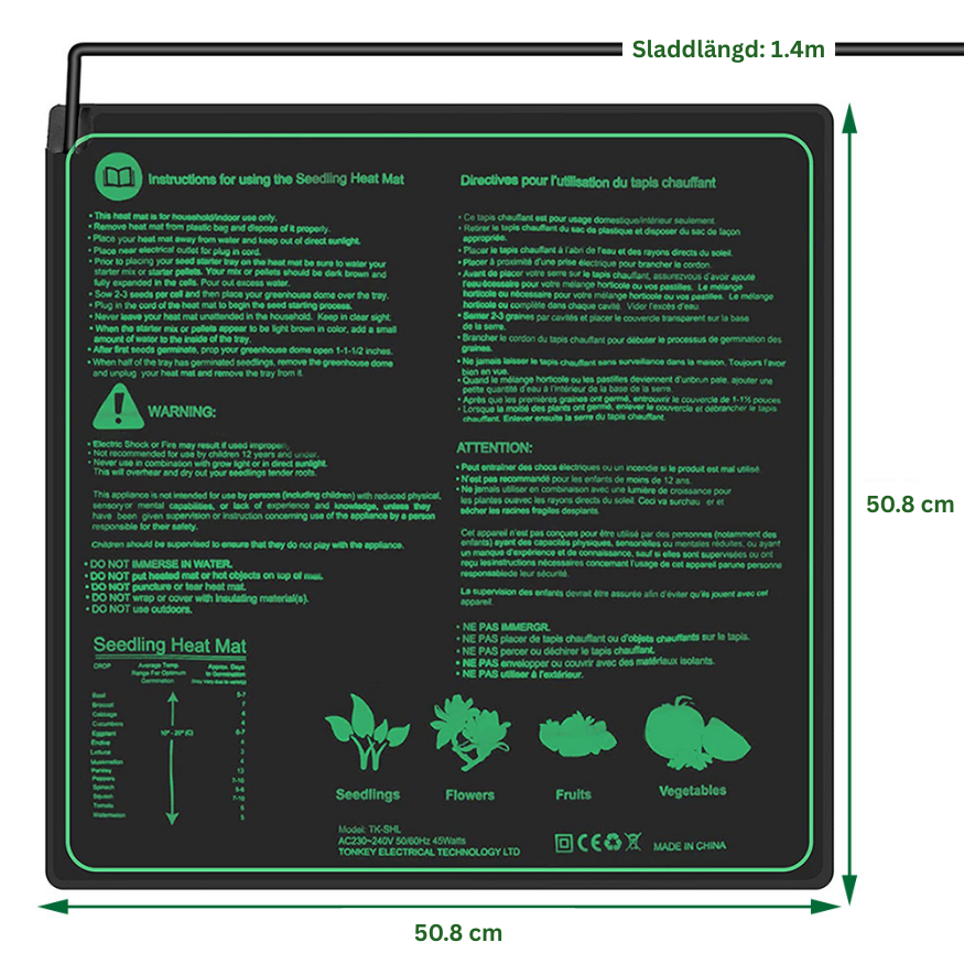 Värmematta för Sådd & Frögroning