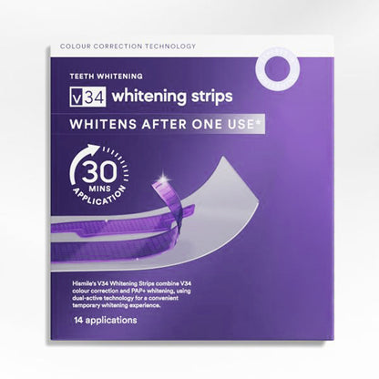 V34 Teeth Whitening Strips – Whiter Smile in Less Than 30 Minutes