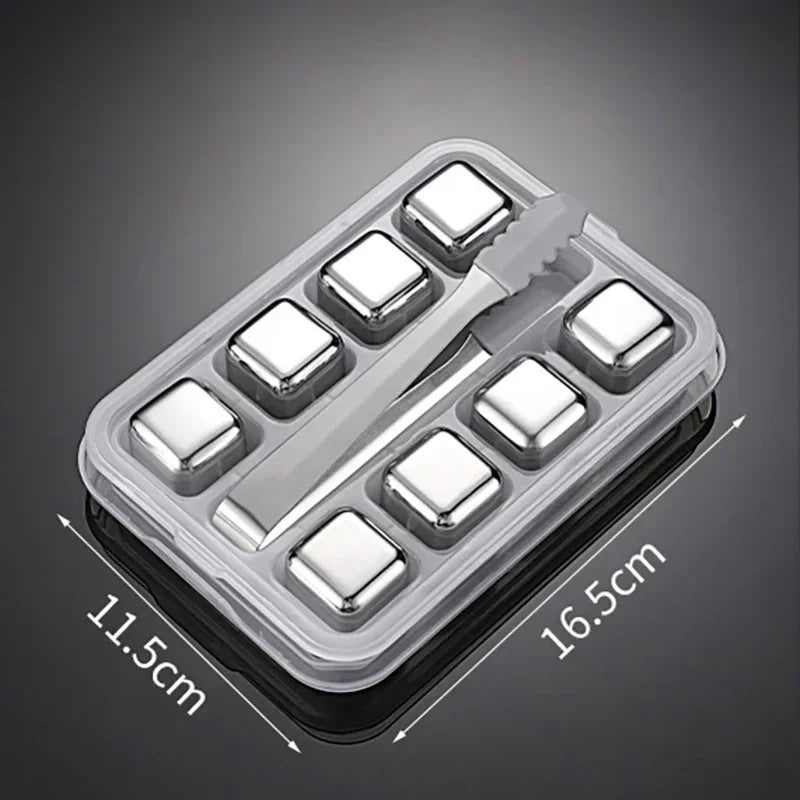 Kylkuber i rostfritt Silver 8-pack