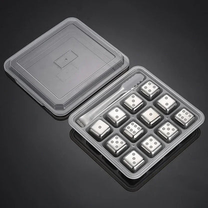 Kylkuber med tärningsmotiv 12-pack Silver