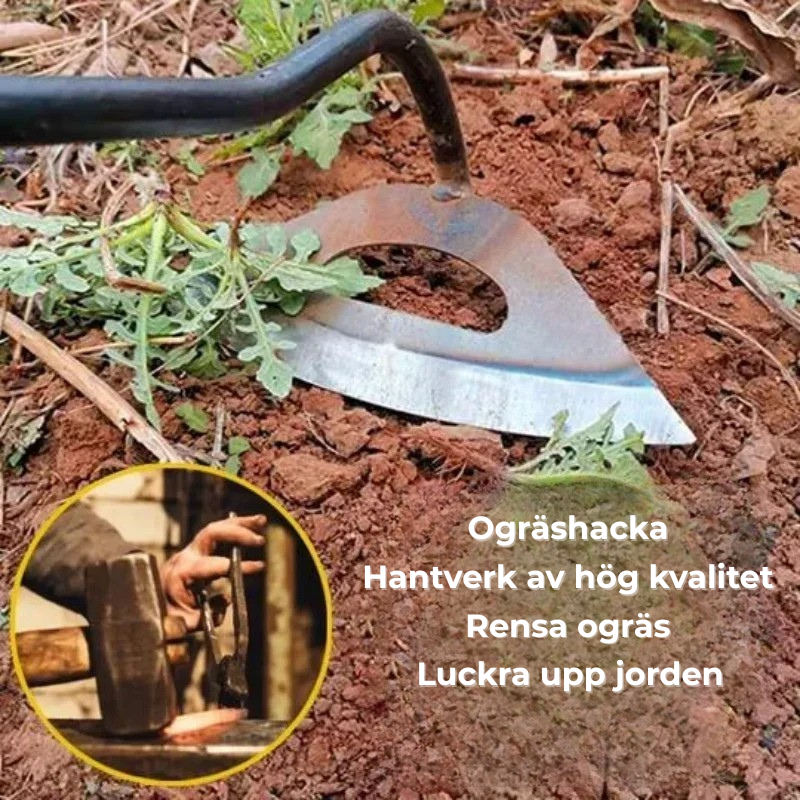 Trädgårdshacka i Härdat Stål – Effektiv ogräsrensare