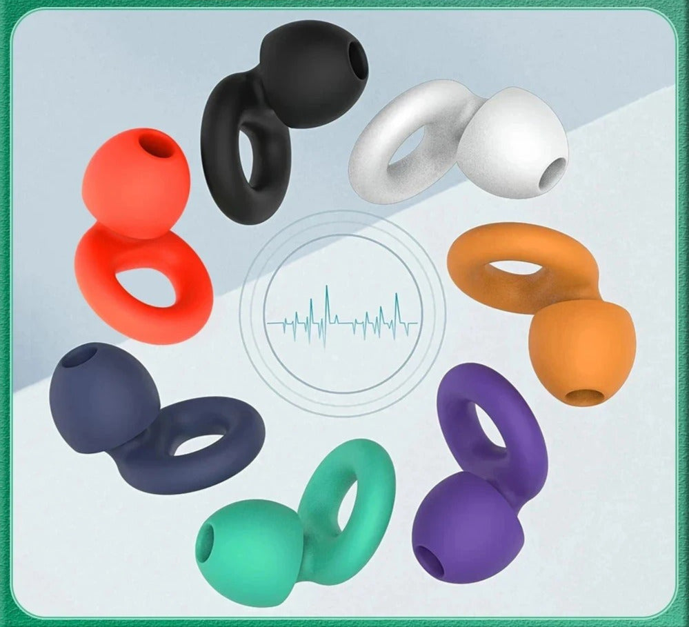 Tappi per le orecchie silenziosi – Cancellazione del rumore per sonno, lavoro e viaggio (Riutilizzabili)