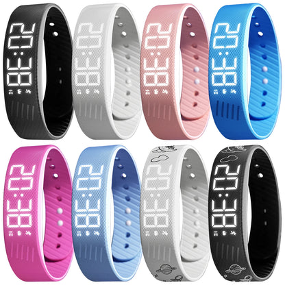 Vibrating Alarm Bracelet – Silent Alarm Clock with Pedometer (Waterproof & USB Charging)