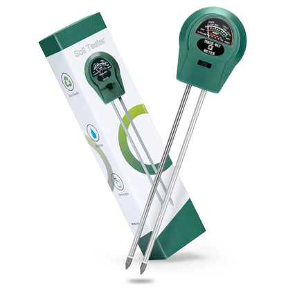 3-in-1 Soil Meter for pH, Moisture & Light | For Plants & Garden