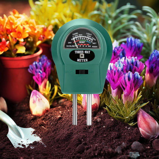 Tester del terreno 3 in 1 per pH, umidità e luce | Per piante e giardino