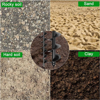 Jordborr för Skruvdragare – Kraftig Spiralborr för Plantering & Stolpar