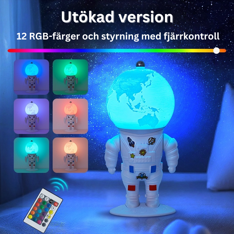 Nattlampa Astronaut Laddbar USB