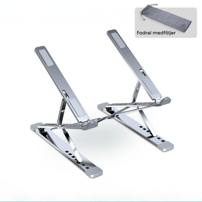 Justerbart Laptopställ i aluminium – Ihopfällbart & Ergonomiskt